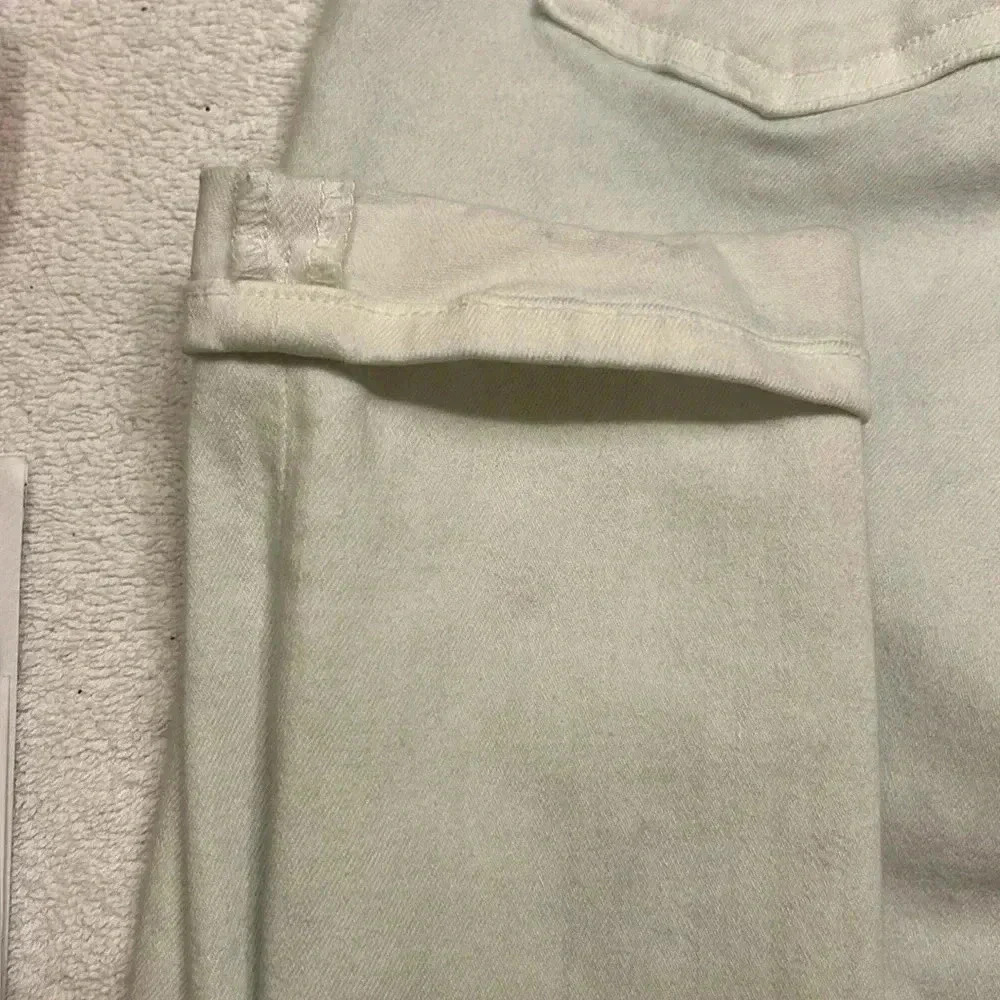 Hudson Tally Crop Skinny Woman Cuffed White Jean size 27 - Picture 11 of 11